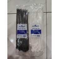 CABLE TIES 4.8x300mm 5x300 BLACK WHITE/