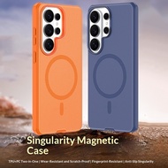 For Samsung Galaxy S26 Ultra Casing Magnetic Translucent Four-Corner Anti-Drop Case For Samsung S25 