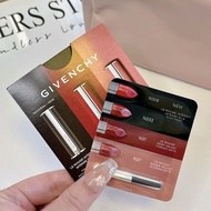 Givenchy/Givenchy Givenchy Fixed Lipstick Lip Glaze Test Color Card 4 Colors Sample Lipstick N306N33