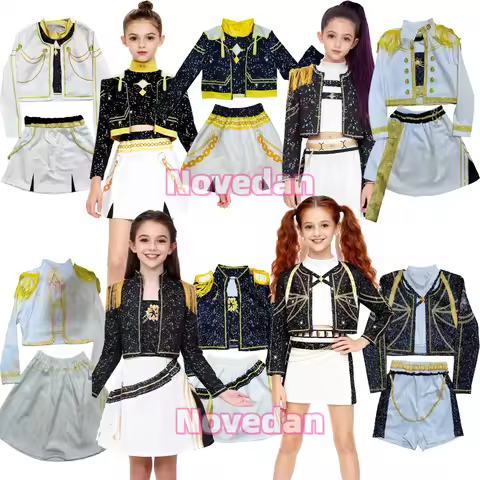 Kids Girl Kpop Zoey Mira Rumi Cosplay Golden Huntrix Costume 3D Print Demon Hunters Stage Costume Ch