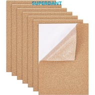 SUPERDANT 6Sheet Self-adhesive Sticker Cork Board Wall Tiles Peru 30x21.3x0.3cm 6 sheets