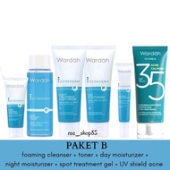 Wardah Acnederm Complete Package Skincare Wardah Acne Skin