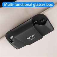 Universal magnetic car sun visor glasses case leather sunglasses bracket fastener storage for Genesi