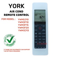 (OEM) York Air Cond Remote Control YWM5J10 YWM3F10 YWM3F15 YWM3F20 YWM3J13