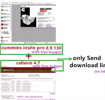 Cummins Insite 8.9.0 PRO com Keygen Engine Diagnostic Software Fault Code Motor Diagnostic Test Adju