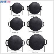 Korean Style BBQ Grill Pan for Stove Top Non-stick Round Frying Pan with Handles Pancake Griddle Pan