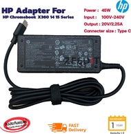 (ส่งฟรี ประกัน 1 ปี) HP Adapter for X360 14 15 ของแท้ 20V/2.25A 45W หัวขนาด Type C สายชาร์จ อะแดปเตอ