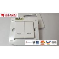 💥SELAMAT MQ 2 Gang Bell Switch/2Gang Bell Switch/2Gang Door bell switch/autogate switch/suis on off/