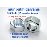 Choice - 3/ 8 Galvanized Nuts White Nuts 3/ 8 Nuts Galvanized Nuts