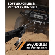 DAYDOOR Synthetic Soft Shackle & Winch Recovery Ring Kit, 2 PCS 1/2'' x 22'' Recovery Soft Shackle(5