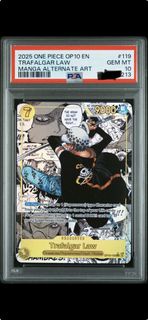 One Piece TCG OP10-119 Trafalgar Law Secret Manga Alt Art PSA 10 羅 漫畫美版