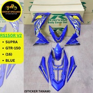 (STICKER TANAM/AIRBRUSH) RAPIDO COVER SET RS150R V2 SUPRA GTR-150 (16) BLUE