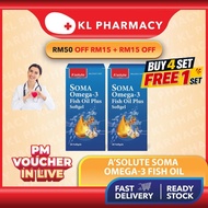 ASOLUTE Soma Omega-3 Fish Oil 60s / 60sX2 fish oil / Buy 4 Set Free 1 set