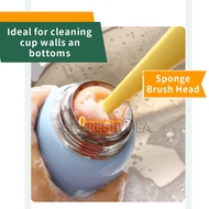 Water Bottle Brush Cup Cleaning Changeable Sponge For Nursing Brush Cleaner Baby Milk Thermos Cleanser Travel Portable