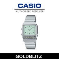 Casio AQ-800E-3A Vintage Simple Design Self-adjustable Stainless Steel Band Separate Dial And LCD Un