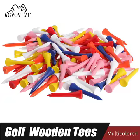 Golf Colored Wooden Tees, Available in Multiple Colors and Sizes, Ranging from 35mm to 83mm