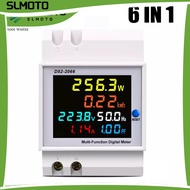 【จัดส่งในพื้นที่ในประเทศไทย】6IN1 220V 380V 100A Meter เครื่องวัดพลังงานไฟฟ้าความถี่โวลต์ แอมป์ แรงดั