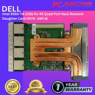 Dell Intel X550-T4 10Gb RJ-45 Quad Port Rack Network Daughter Card DP/N : 64PJ8