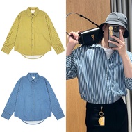 AMI New Style Casual Loose Striped Long Sleeve Shirt Men