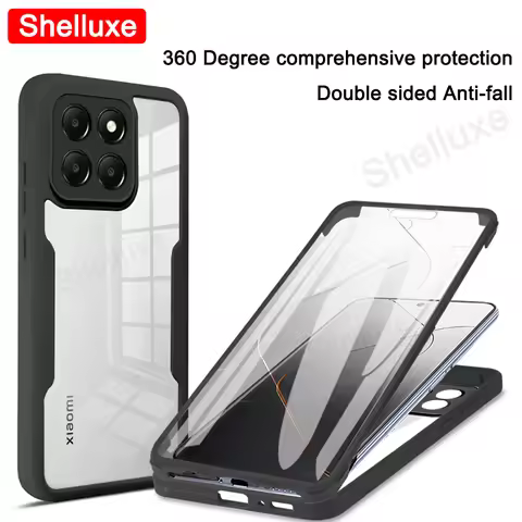 360 Full Body Front+Back Clear Case Shelluxe For Xiaomi 14 14T Pro Mi 14 Mi14 Ultra Mi14T Pro Silico