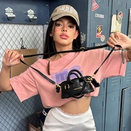 Túi vòm thiết kế dây rút hình chữ cái nhỏ MusicFest Y2KFest Trở lại trường mùa thu