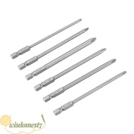 WISDOM 10pcs Screwdriver Bit Set, S2 Steel 1/4 Inch Hex Shank Cross Head Screwdriver Bits, Durable 1