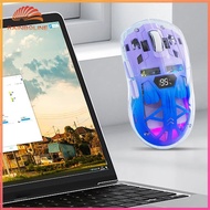 Bluetooth-Compatible Mouse 2.4GHz+BT5.0 Transparent Mice for Laptop/Phone/PC/