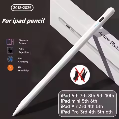 For Apple Pencil 2 1 with palm rejection tilt sensitivity stylus pen for 2018-2025 iPad 6/7/8/9/10, 