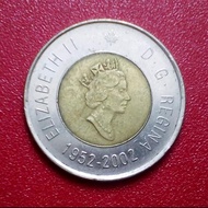 koin bimetal Canada 2 dollar commemorative 13 rare/langka