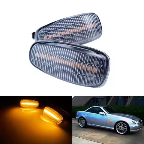 Clear Lens Side Marker Indicator Repeater LED Light Amber For Mercedes Benz C208 A208 W210 S210 R170