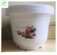 5 Châu Nhựa BỐN MÙA Hình Tròn Màu Trắng Kích Thước A330 VN