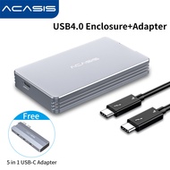 【Free 5-in-1 USB-C Adapter】ACASIS USB 4.0 mobile M.2 Nvme Enclosure Compatible with Thunderbolt 4/3 