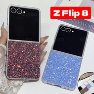 Casing For Samsung Galaxy Z Flip 8 Flip8 ZFlip8 2026  Glitter Laser Slim Phantom Case Silver Frame P