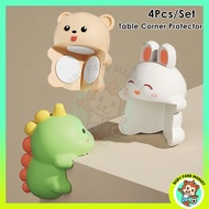 4Pcs Anti Crash Sticker Animal Shape Soft Rubber Table Corner Protector Kids Safety Furniture Edge P