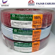 FAJAR 0.75mm 42/0.15 18AWG X 2 CORE SPEAKER WIRE PURE COPPER X 100 METER