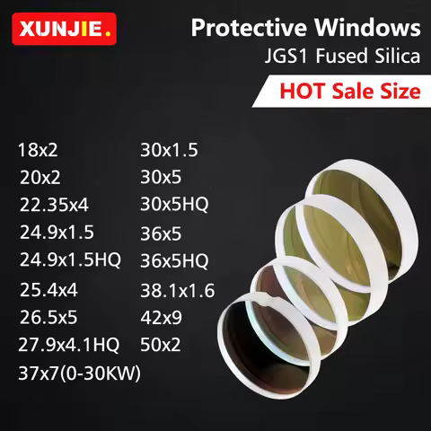Hot Sale Protective Windows 18x2 27.9x4.1 30x5 37x7 Quartz Fused Silica Optical Lens For Raytools Pr