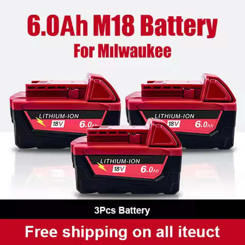 For Milwaukee 18V battery M18-HB3 high energy battery 6AH 9AH 12AH ,for Milwaukee M12-18FC charger 4