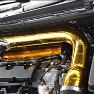 Insulation Tape 5cm*5m/0.8in*16.4ft Aluminum Foil Exhaust Tube Glass Fiber