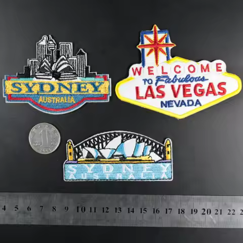 European and American Style English Alphabet Adhesive Sticker Sydney Opera House Las Vegas, Australi