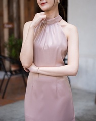 HER Collection Rose Dress ชุดผ้าซาติน ชุดออกงาน เดรสออกงาน ชุดราตรี