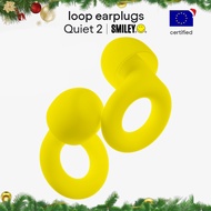 Loop Quiet 2 x Smiley- Noise Reducing Earplugs (-24dB) for Focus, Study, Noise Sensitivity Travel & 