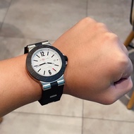 Automatic Mechanical Watch 44mm Aluminum Imported Boys Men's Watch Movement Rubber Strap with Pin Bu