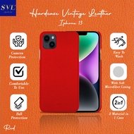 [ CUCI GUDANG ] Casing Hp For IPHONE 13 Hardcase SVL Vintage Leather case Microfiber