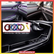 3Meters Color Lining Strip Car Interior Dashboard Aircond Door Panel Gap DF Rubber Line Wire Sticker