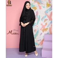 MALIKA ABAYA LACE AND SHAWL JBE Black Nude Brown Baby blue Dusty Pink dusty green maroon navy