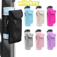 WITAKEY Magnetic Water Bottle Bag, Exercise Equipment Elastic Gym Bottle Pouch,  Portable with Phone