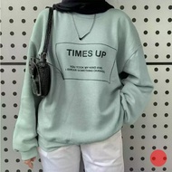 times Up sweater cewek terbaru tebal size M, L, XL/ sweater wanita korean style aesthetic / switer c