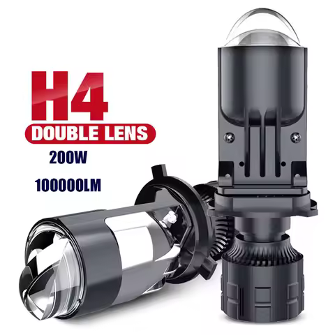 ZK20 200W 100000LM Auto Lamp Mini Lens LED H4 Y7D Y6D A82 Bulbs Headlight Car Motorcycle Dual Projec