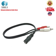 CLIPTEC RCA(M)2 TO AUDIO(F) CONVERTER 30CM