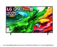 LG 86-inch QNED86 QNED evo MiniLED 4K UHD HDR10 AI 2025 Smart TV - Black (86QNED86ASA)